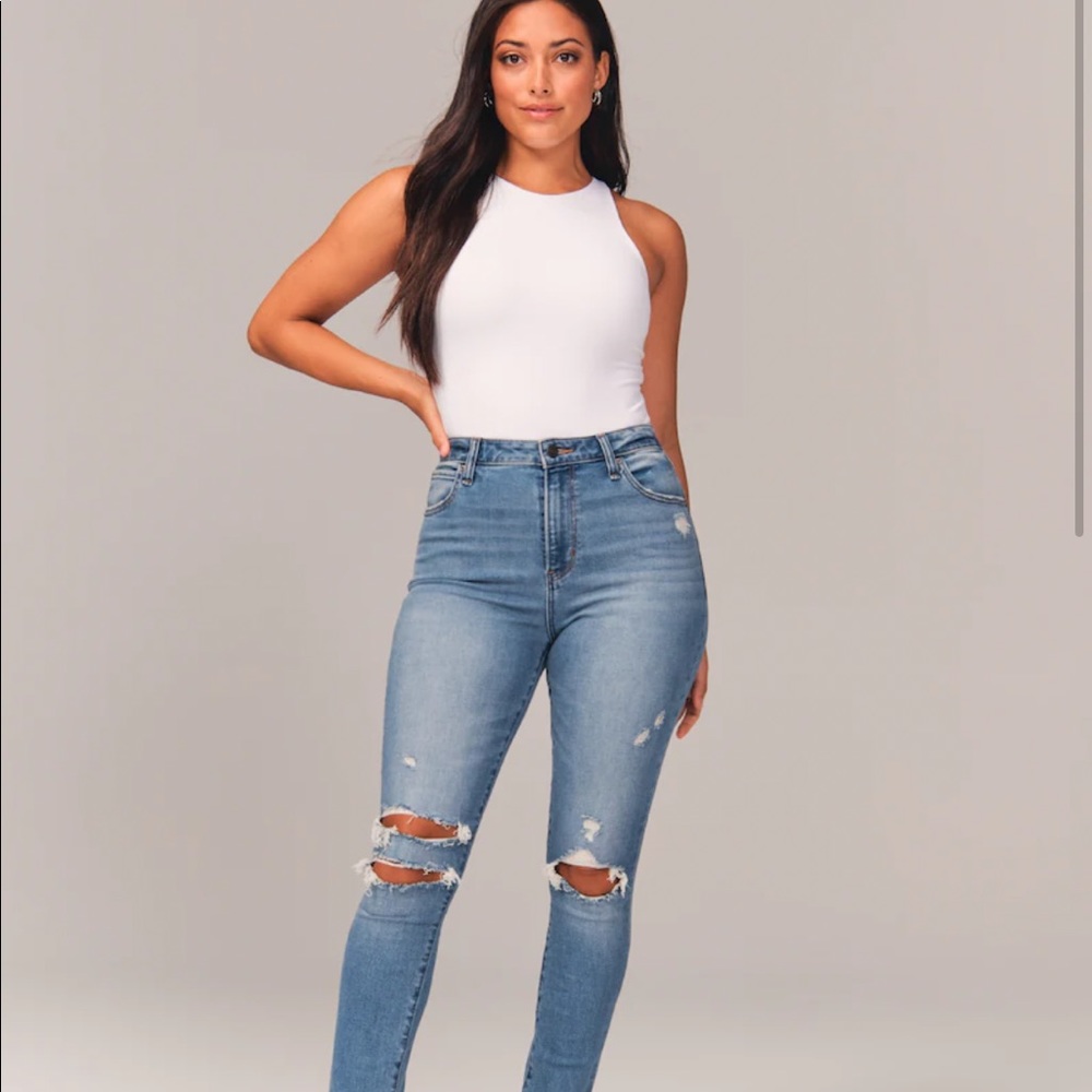 Abercrombie 27 XS High Rise Super Skinny Ankle Jeans